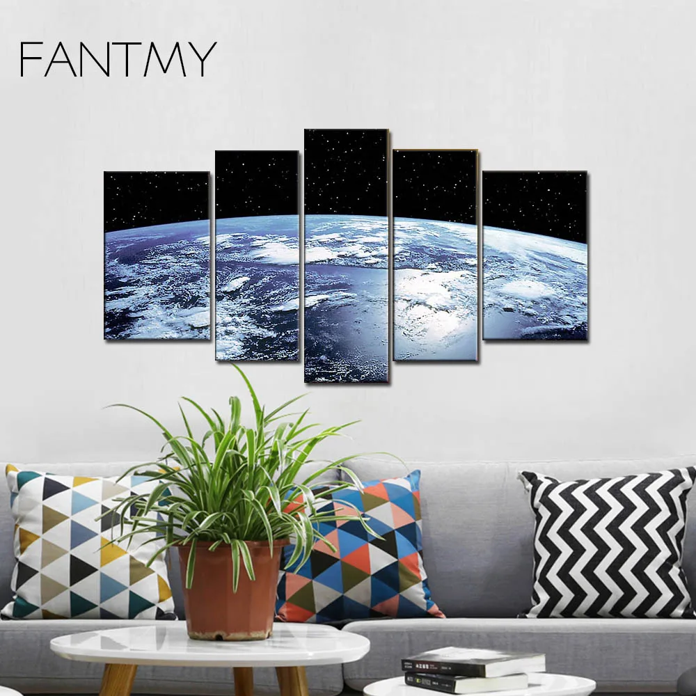 Fantmy Безрамное картину живопись по номерам Аннотация DIY Планета Земля картина