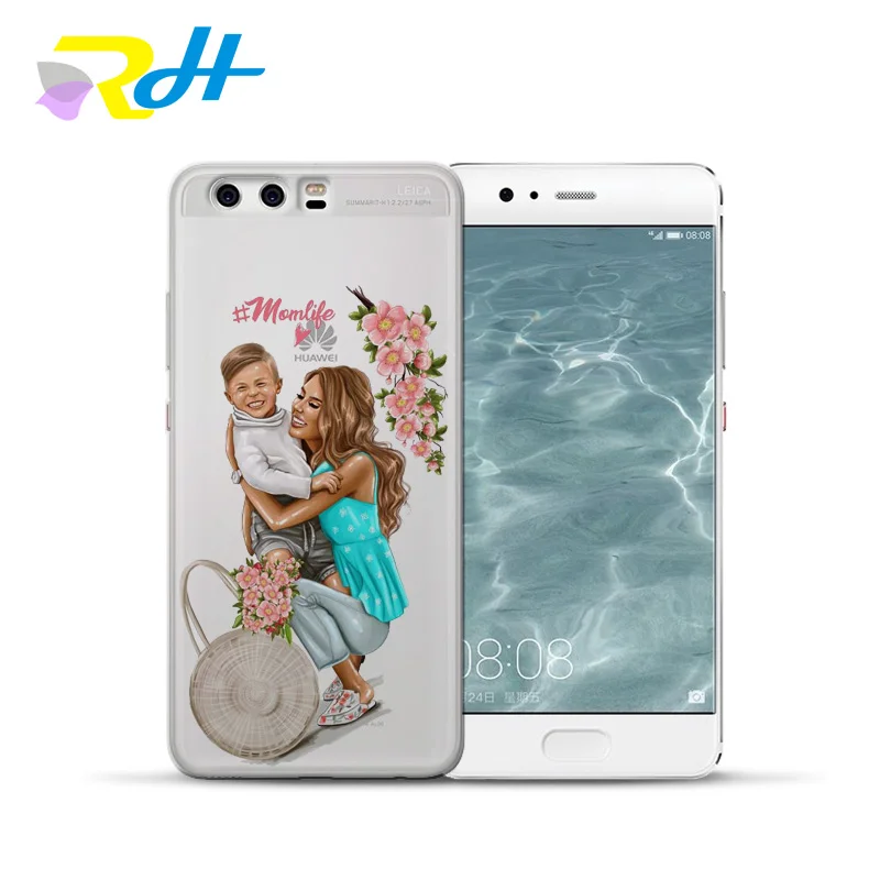 Силиконовый чехол для мамы и дочки huawei Nova 3 3i мягкий из ТПУ задней панели телефона