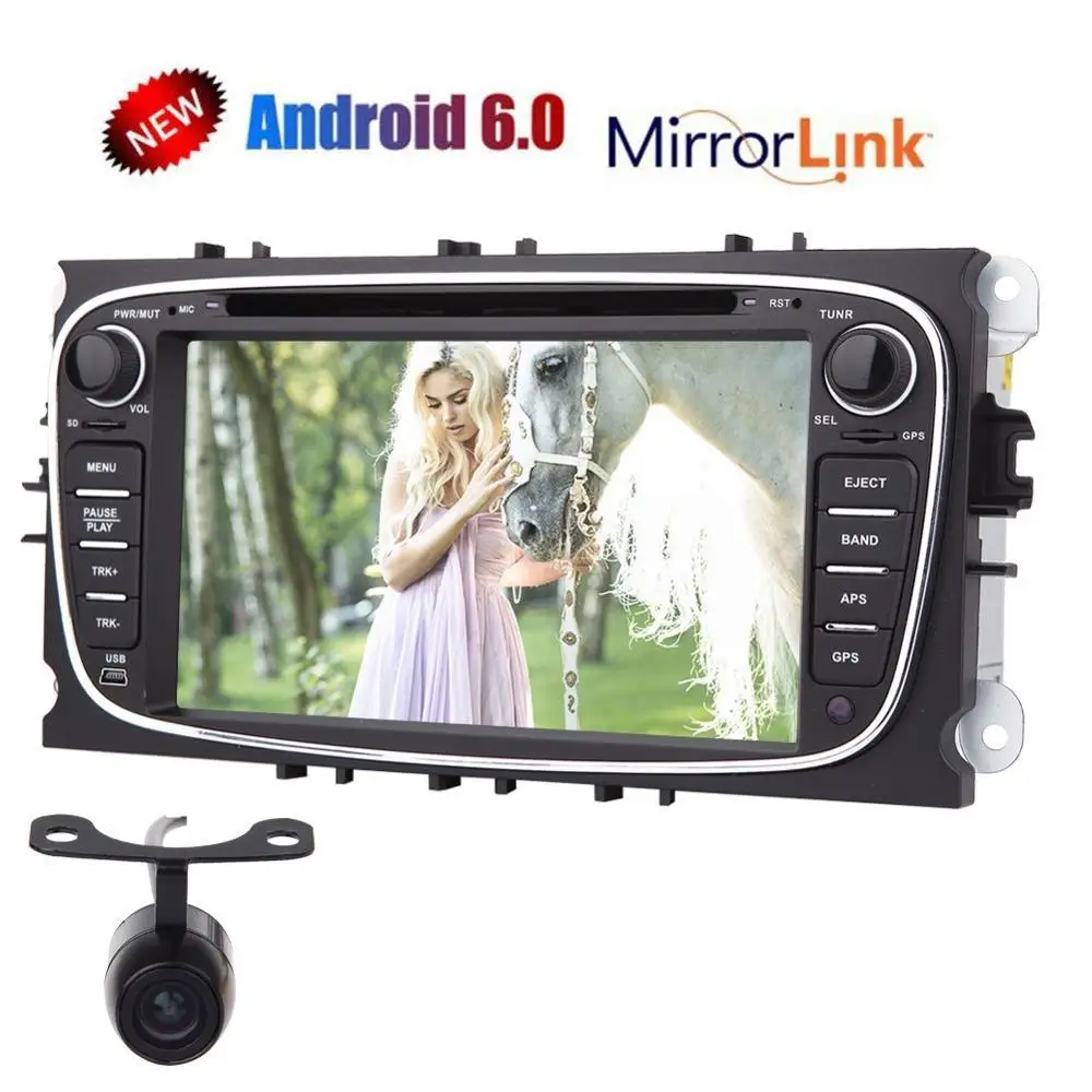 Автомобильный dvd плеер Android 6 0 gps головное устройство магнитофон стерео радио