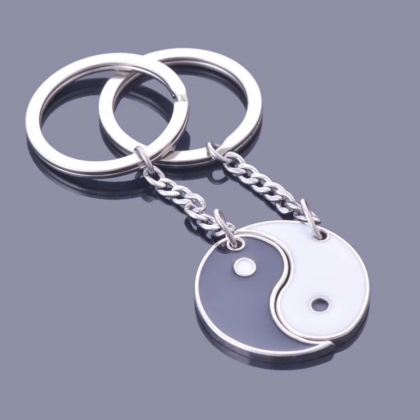 Сплав эмаль TaiChi Yin Yang пара шармов для ожерелья брелок Изготовление ювелирных