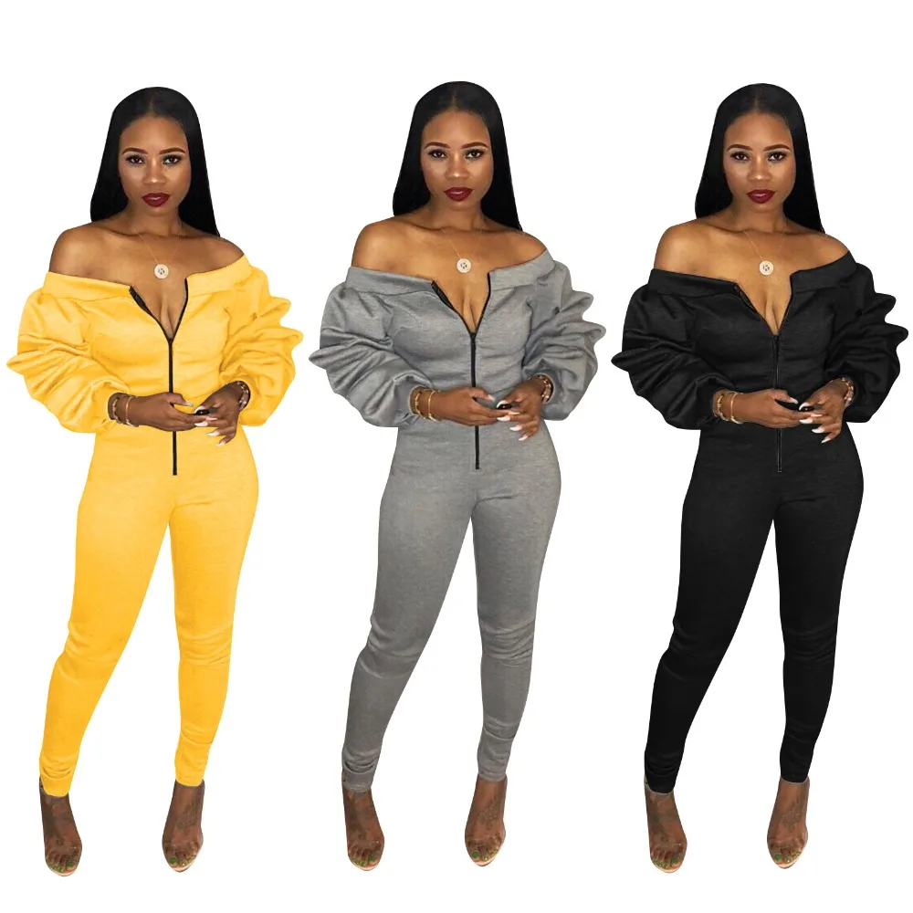 Женский Облегающий комбинезон Повседневный длинный без рукавов сексуальный с