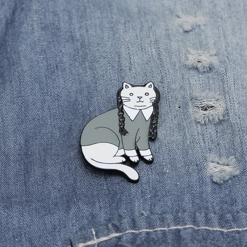 High Quality Cute Cartoon Kitten Brooch Backpack Denim Microstamp Friend Gift Wholesale | Украшения и аксессуары