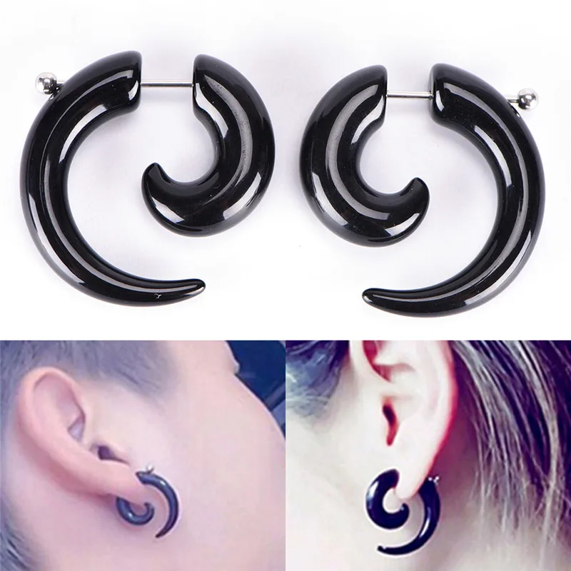 1 пара акриловые серьги в виде черной улитки|shaped earrings|designer earringsearrings designer |