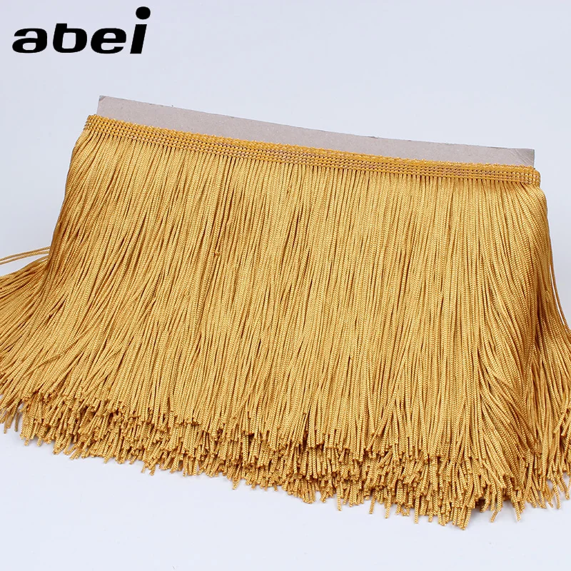 

15cm wide, 1yard Gold Tassel Fringe Lace Trims Diy Sewing Stage Wedding Dress Ribbon Handmade Curtain table clothing Decoration