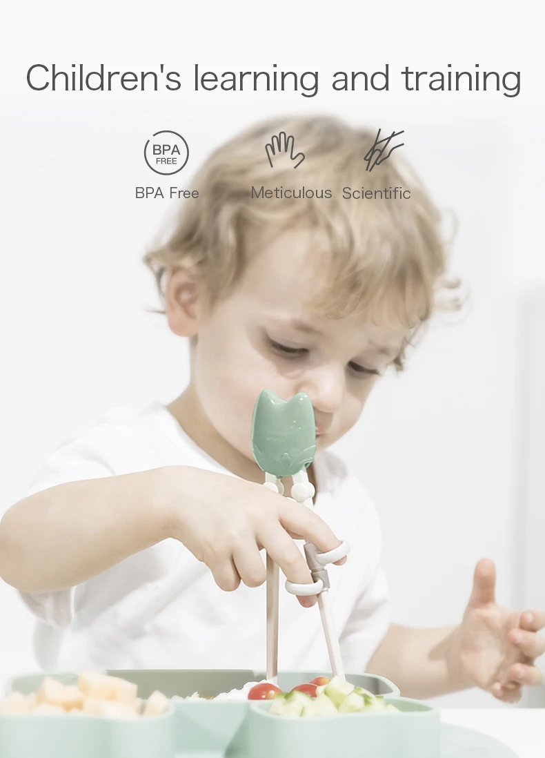 Babycare учебные палочки для еды Пара детские палочки для еды дети ребенок обучающий помощник учебные палочки для еды для правой руки дома детей