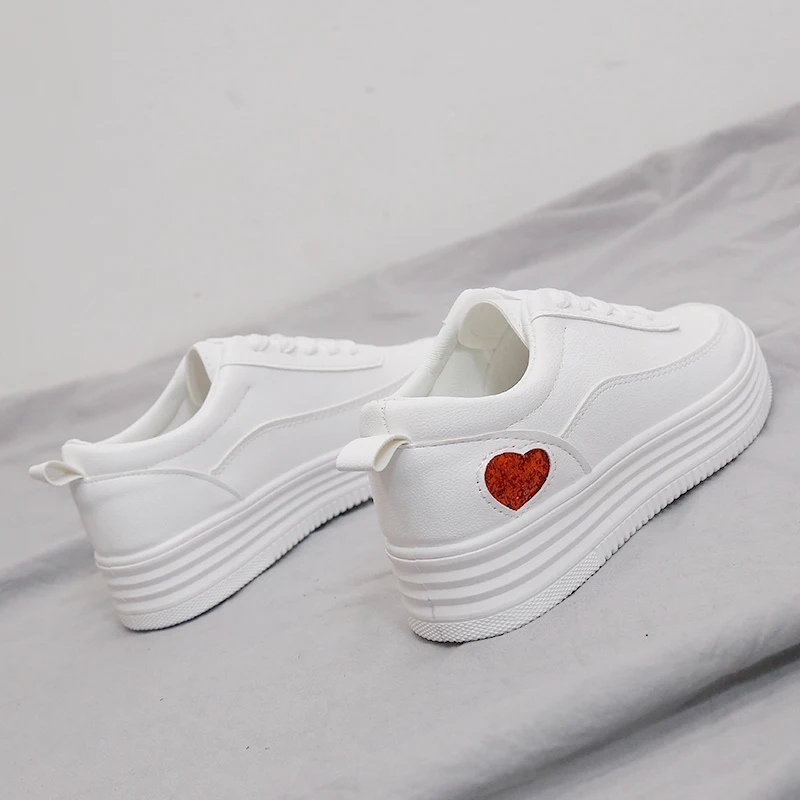 Vulcanize Shoes Women Classic Breathable Thick Bottom White Sneaker Womens Sweet Students All-match High Quality Female 2019 New | Обувь