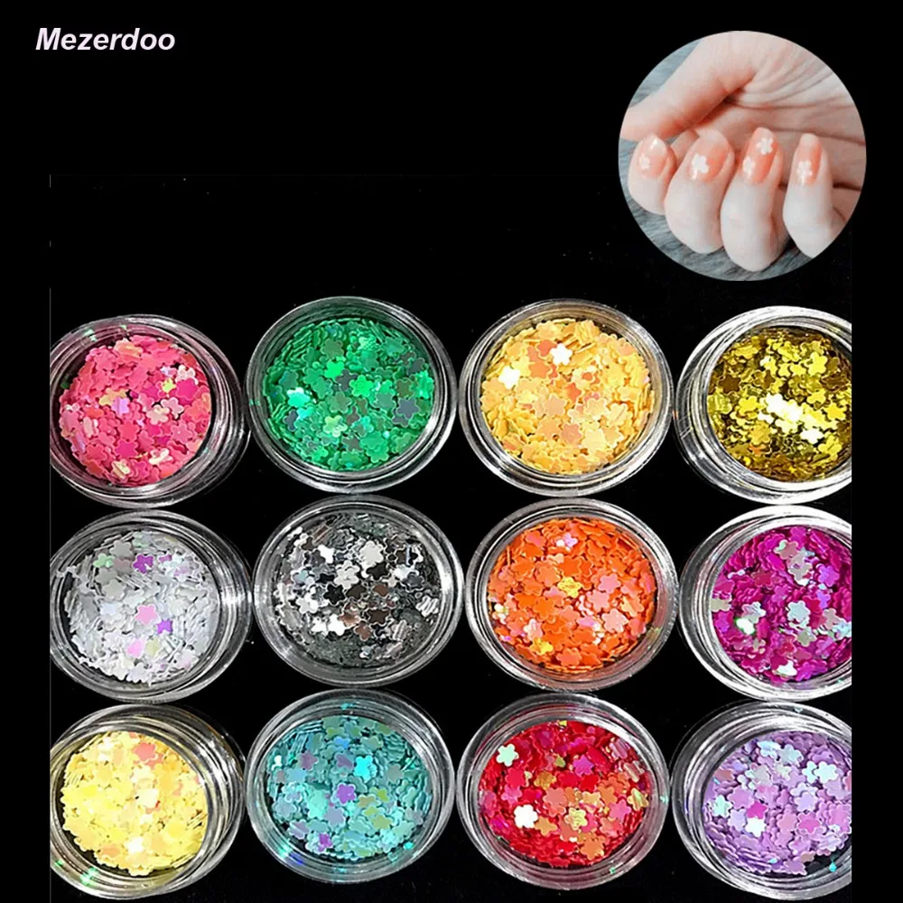 

12 Pcs Mini Multicolor Star Nail Art Sequins Confetti DIY Clothing Gift Wedding Party Nart Art Decoration Multifunctional