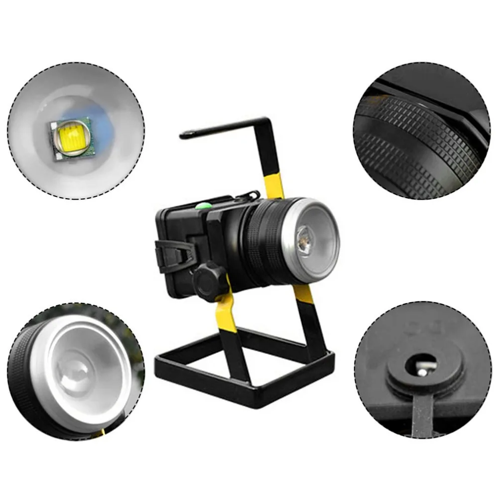 Портативный вращающийся зум T6LED прожектор лампа наружная перезаряжаемая