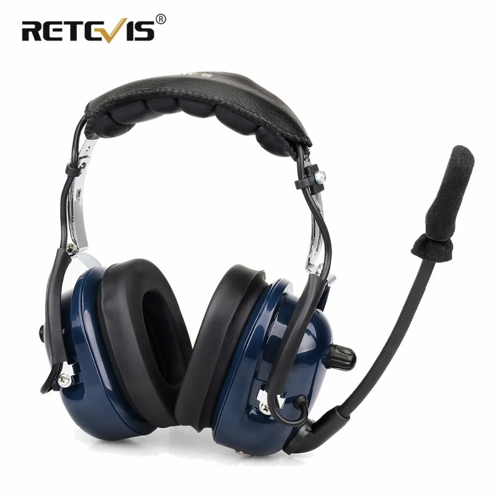 Retevis EH050K шумоподавление авиационный микрофон гарнитура наушники Walkie Talkie