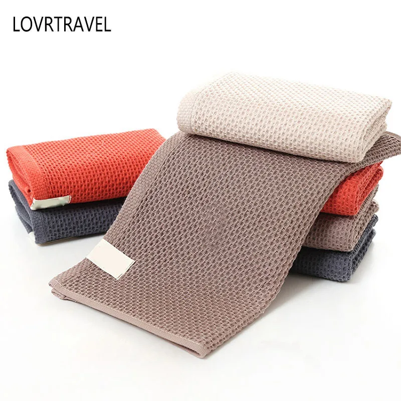 Lovrпутешествия, новинка, хлопок, абсорбирующее банное полотенце, 35x75 см, вафельное переплетенное полотенце для рук, для женщин, мужчин, детей, для ванной, очищающее полотенце для лица s