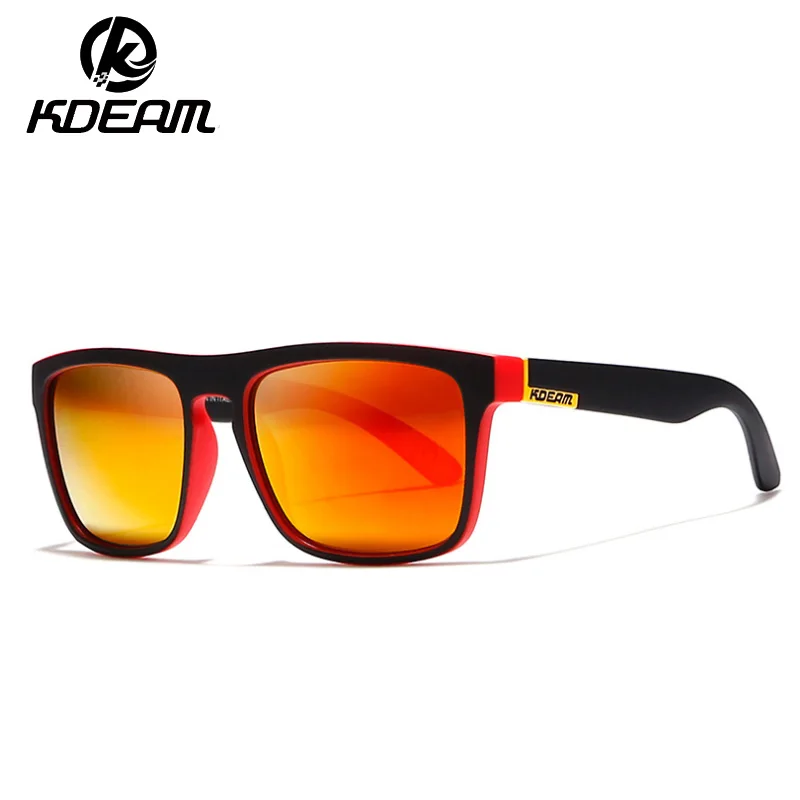 KDEAM Sports Style Polarized Sunglasses Men HD Driving Sun Glasses Ultralight Eyewear Frame Goggle Vintage Male Gafas sol XH26 | Аксессуары