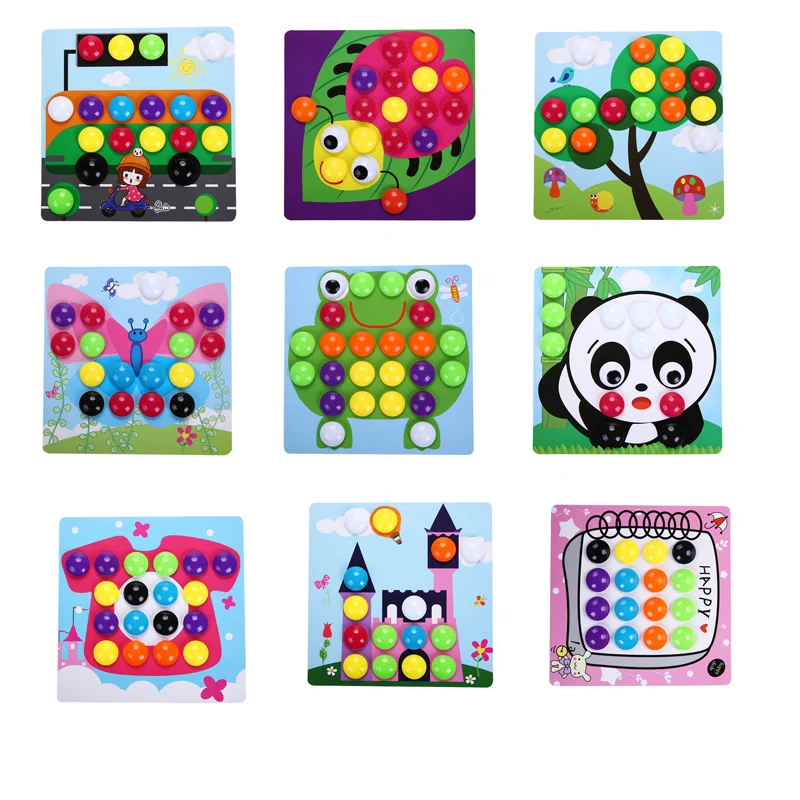 Художественный Пластик игрушки для детей 3D Пазлы панда гриб наборы маникюра