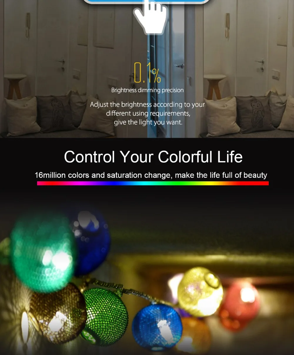 ZIGBEE RGB/CCT белый 5 Вт GU10 лампа RGBW/CW 2700-6500 K светодиодный прожектор AC100-240V zigbee zll работа с alexa puls светодиодный