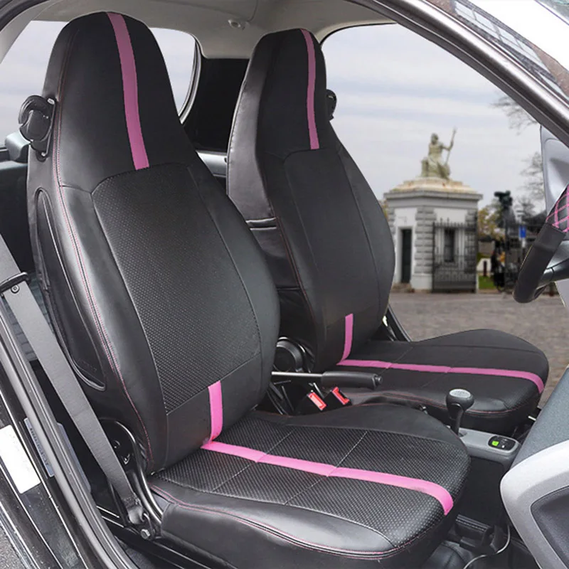 Автомобильные Чехлы На Сиденья из искусственной кожи для Mercedes-Benz Smart fortwo 2010~ Smart forfour для автомобильных аксессуаров
