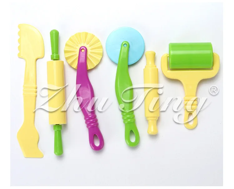 6 костюмов цветок/Лапша шприцы Playdough легкий Пластилин инструмент формы