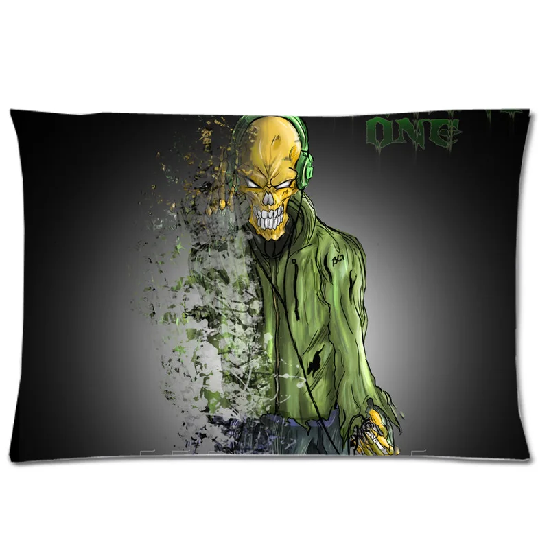 DJ череп шаблон Наволочка из полиэстера 75*50 см прямоугольная домашняя Талия