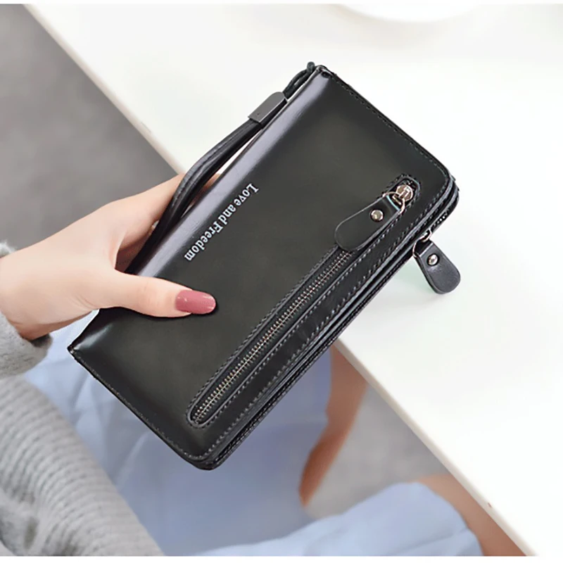 2018 женский кошелек Роскошный дизайнерский новый ретро длинный Portefeuille Femme Carteira