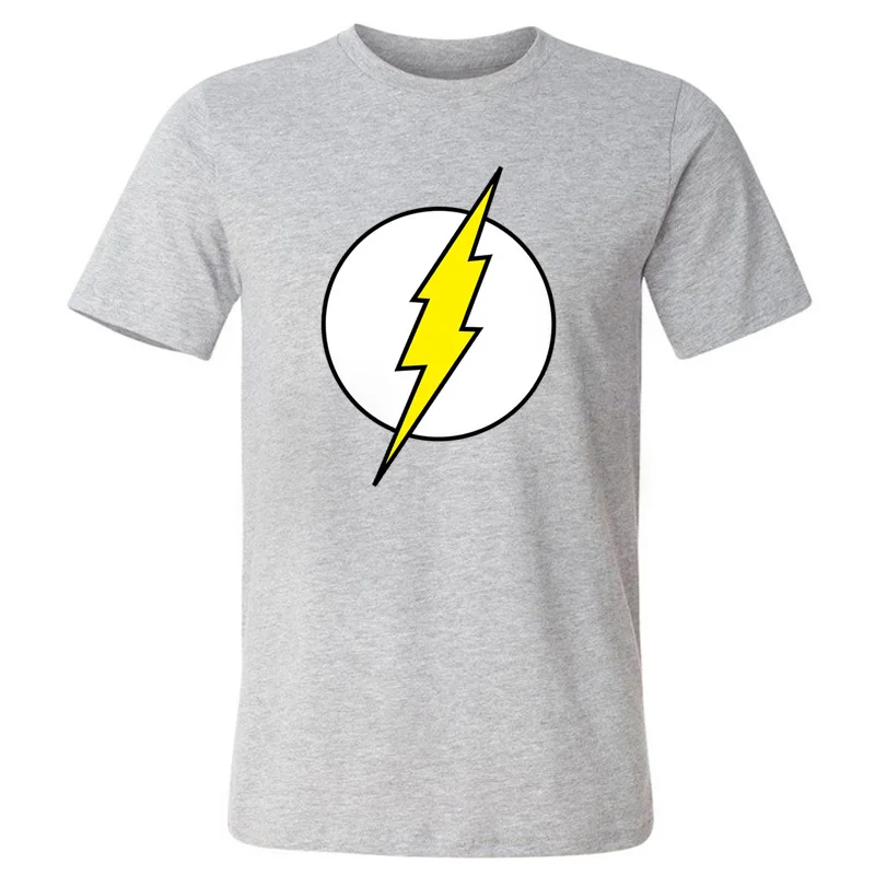 The BIG BANG Theory T-SHIRT The lightning Print The Flash Men T Shirts Hot Sale Casual Tee Shirt Cotton Clothing Plus Size 3XL