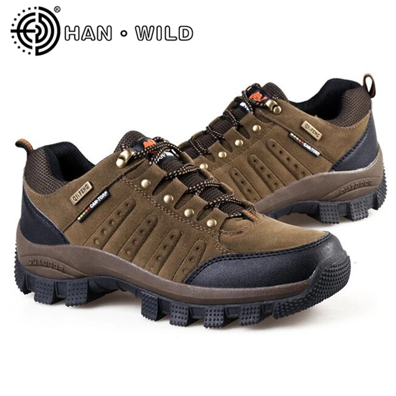 Genuine Leather Men Causal Shoes Outdoor Waterproof Climbing Autumn Winter Unisex Trainers Plus Size 36-47 | Обувь