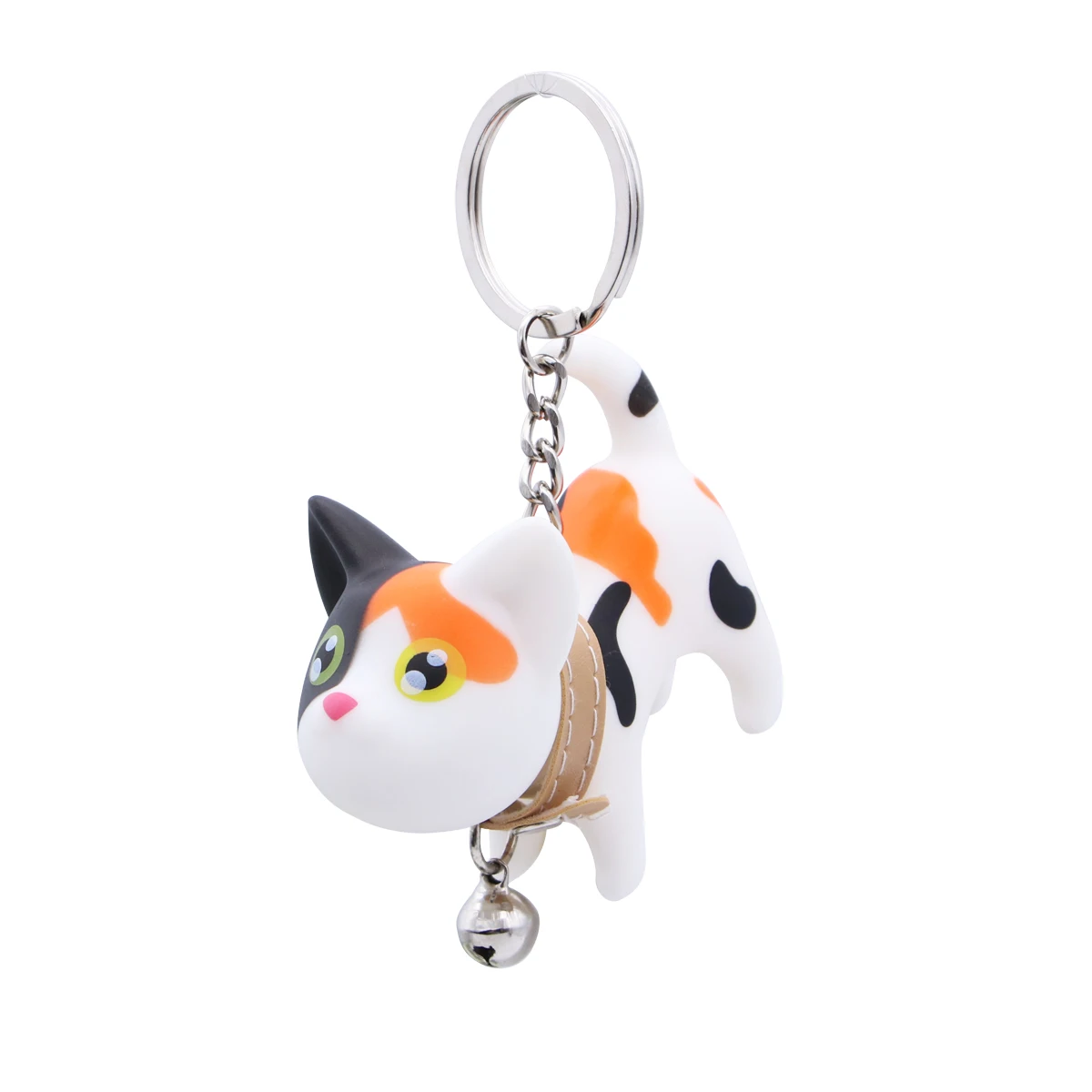 Милый мультфильм куклы маленький черный Кот брелок Porte Clef женский автомобиль