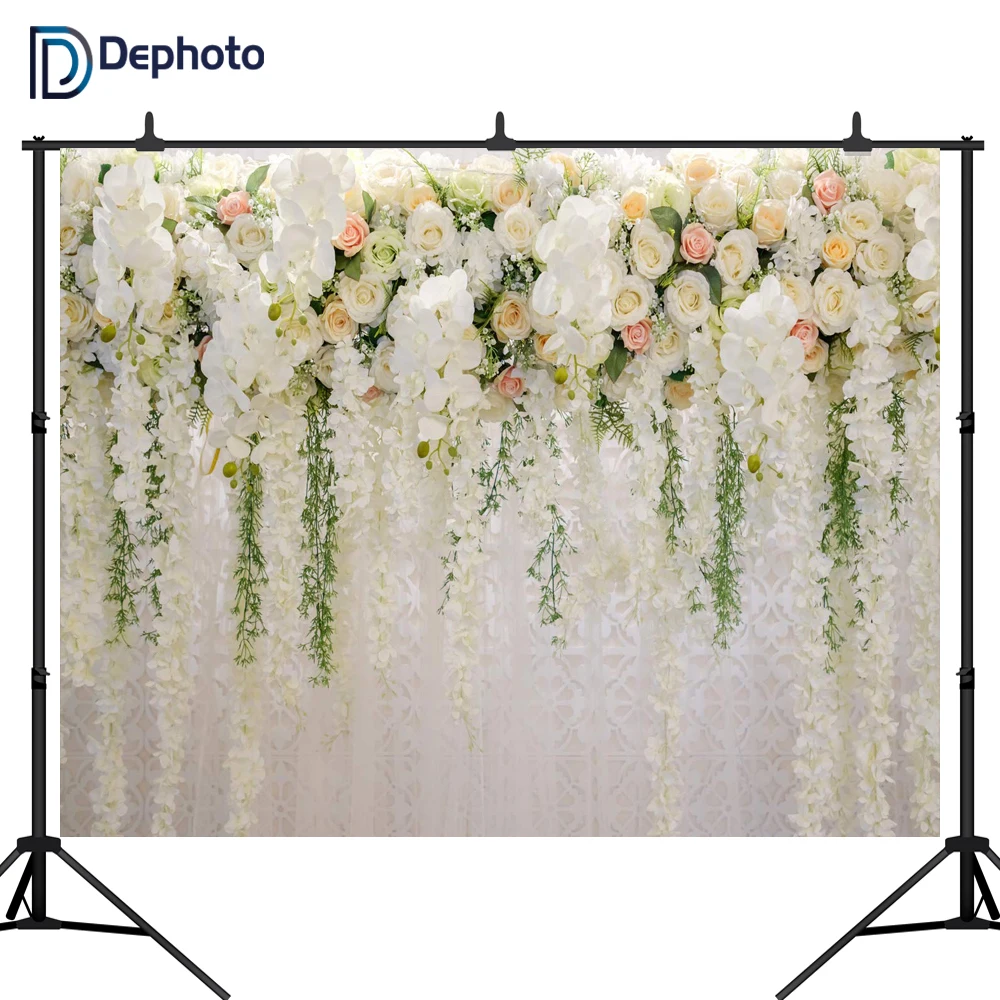 DePhoto 3D розовый цветочный фон для фотографий свадебный душ большие свадебные