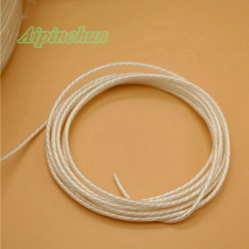 Aipinchun DIY белый аудио кабель для наушников запасной посеребренный 4 ядерный провод