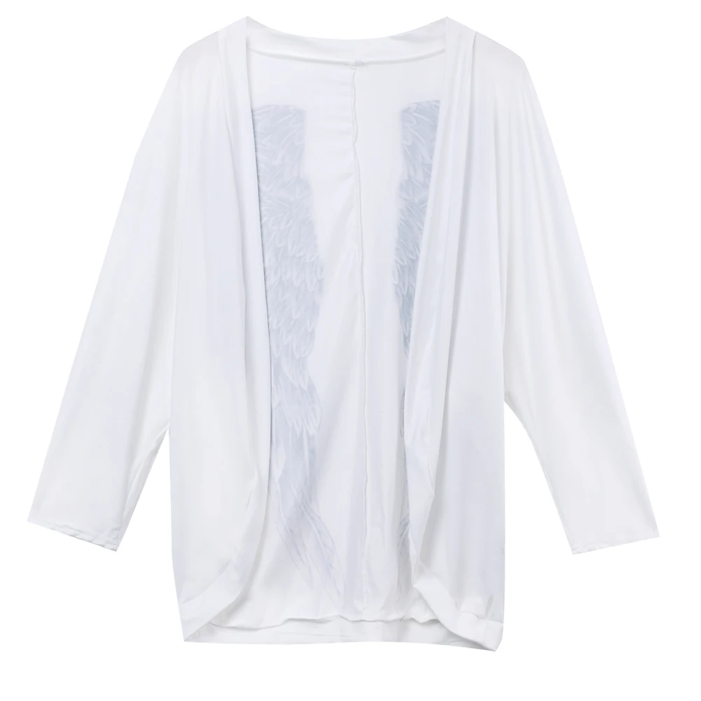 Женский свободный кардиган с рукавами летучая мышь принтом Крылья Ангела