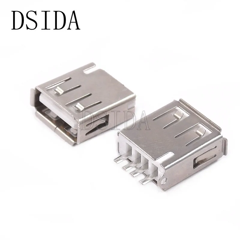 10 шт. Тип женской и мужской USB 4 Pin разъем с черной Пластик крышка USB гнездо, заказ от 5 шт. мужской+ 5 шт. женский