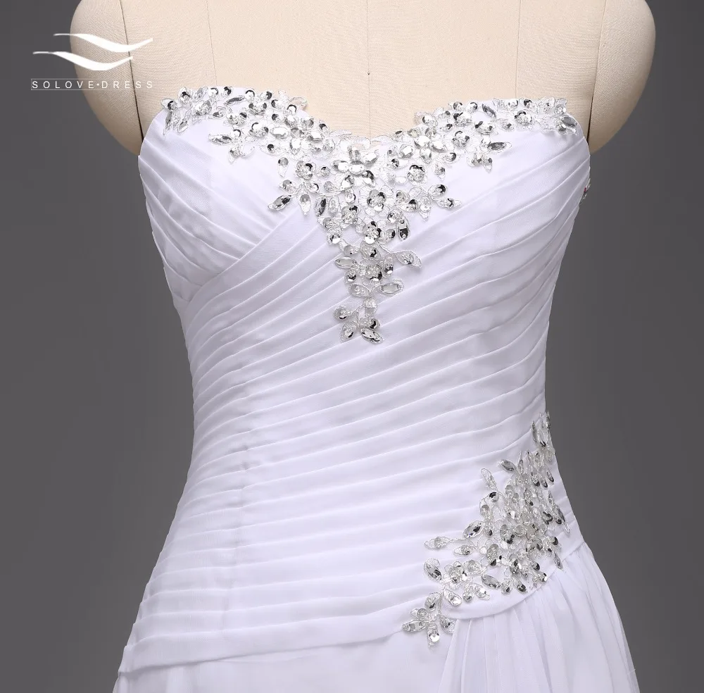 Шифоновое пляжное свадебное платье трапециевидной формы дешевое винтажное в