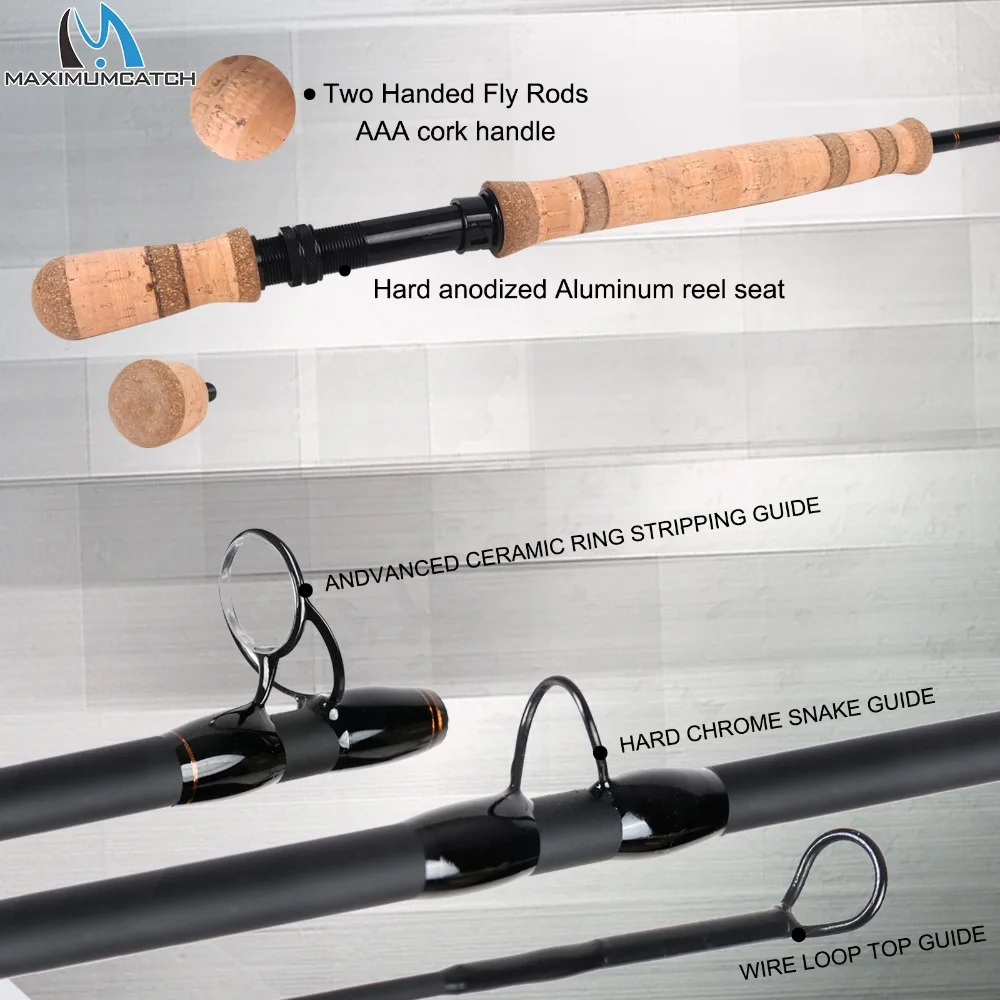 Maximumcatch Switch& Spey Fly Rod IM10 30T+ 40T углеродное волокно быстрое действие Fly Удочка с Cordura Rod Tube