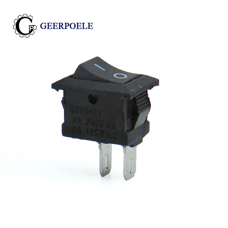 10 шт. KCD11 15*10 2 Pin 3A 250V выключатель лодки красный черный защелкивающийся SPST