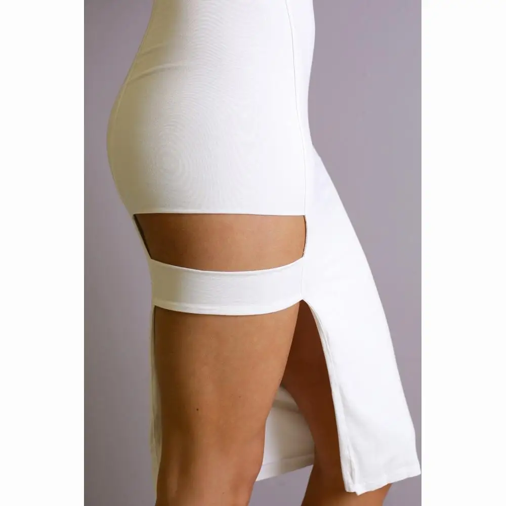 Новые Модные Элегантные 2017 Бандажное платье v образным вырезом миди Повседневная