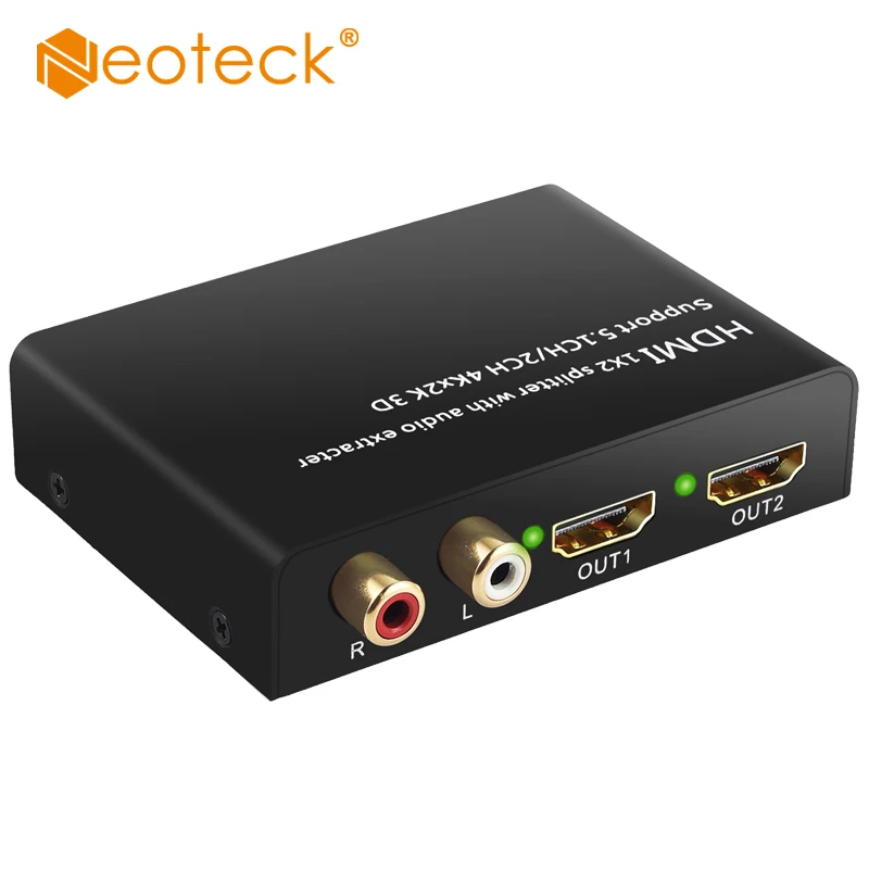 Neoteck 4K HDMI совместимый аудио экстрактор совместим с оптическим SPDIF
