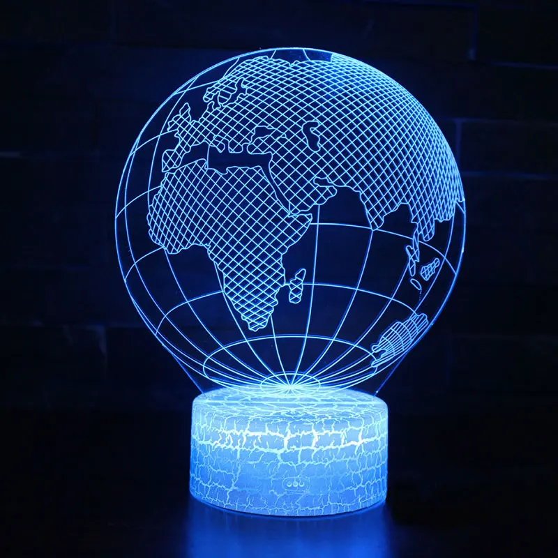 Карта Америки тема 3D лампа светодиодный ночсветильник 7 цветов Изменение