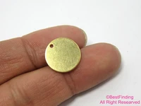 20pcs brass round charm 12mm mini round charm raw brass findings r129