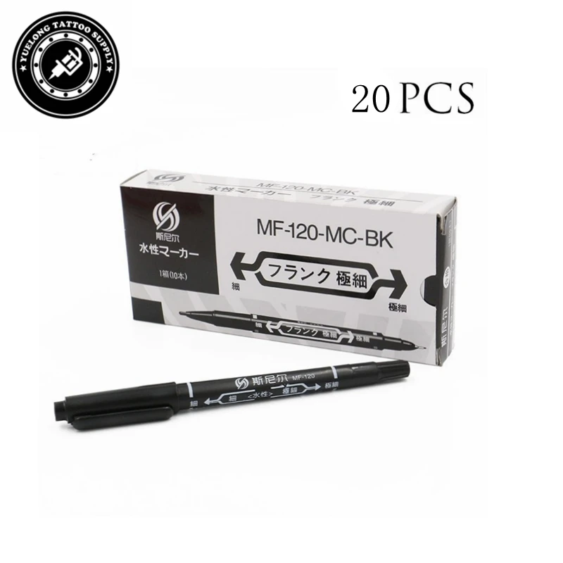 

20 шт., профессиональный Перманентный черный маркер для перманентного макияжа, TA-106