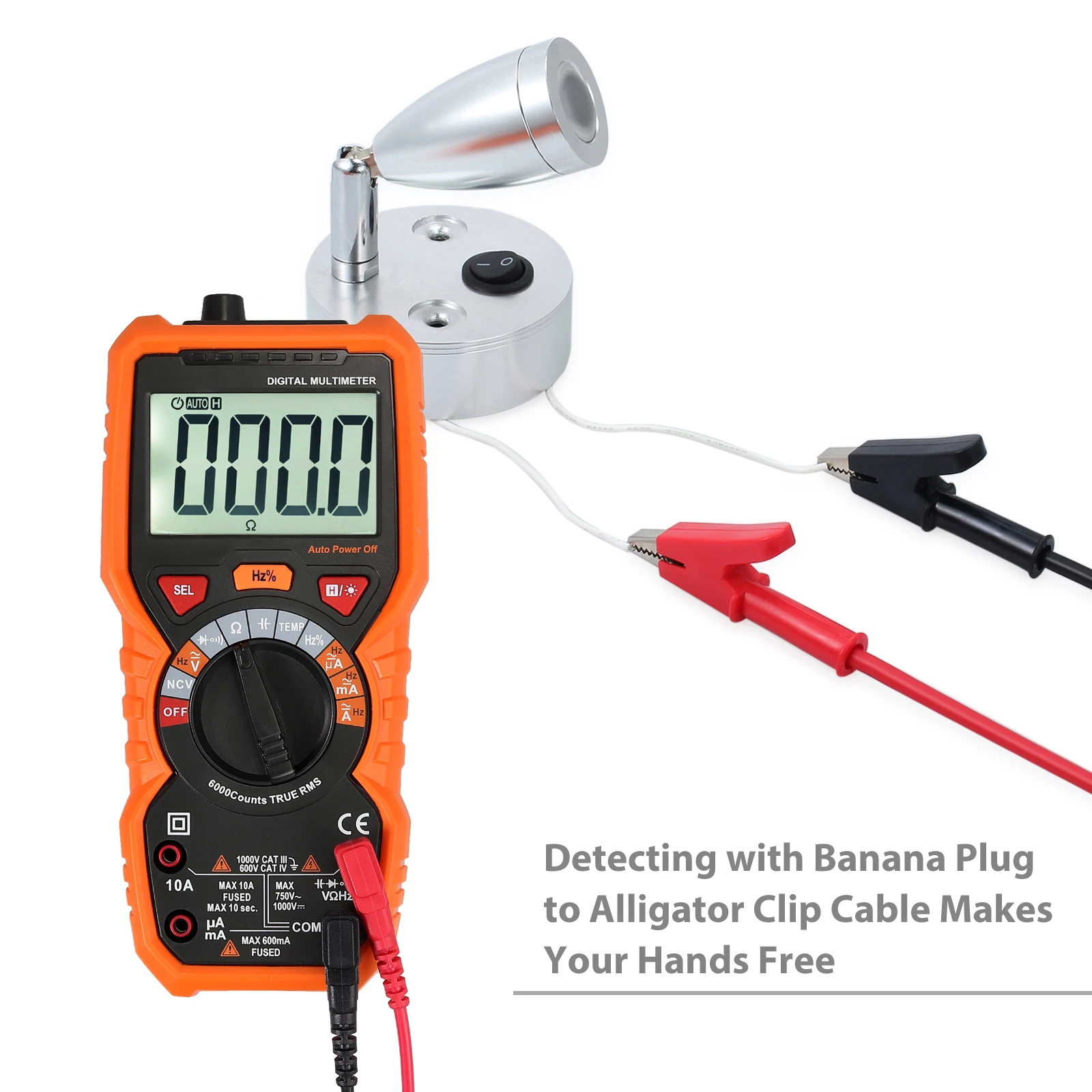 Цифровой мультиметр proter True RMS 6000 отсчетов Автоматический диапазон