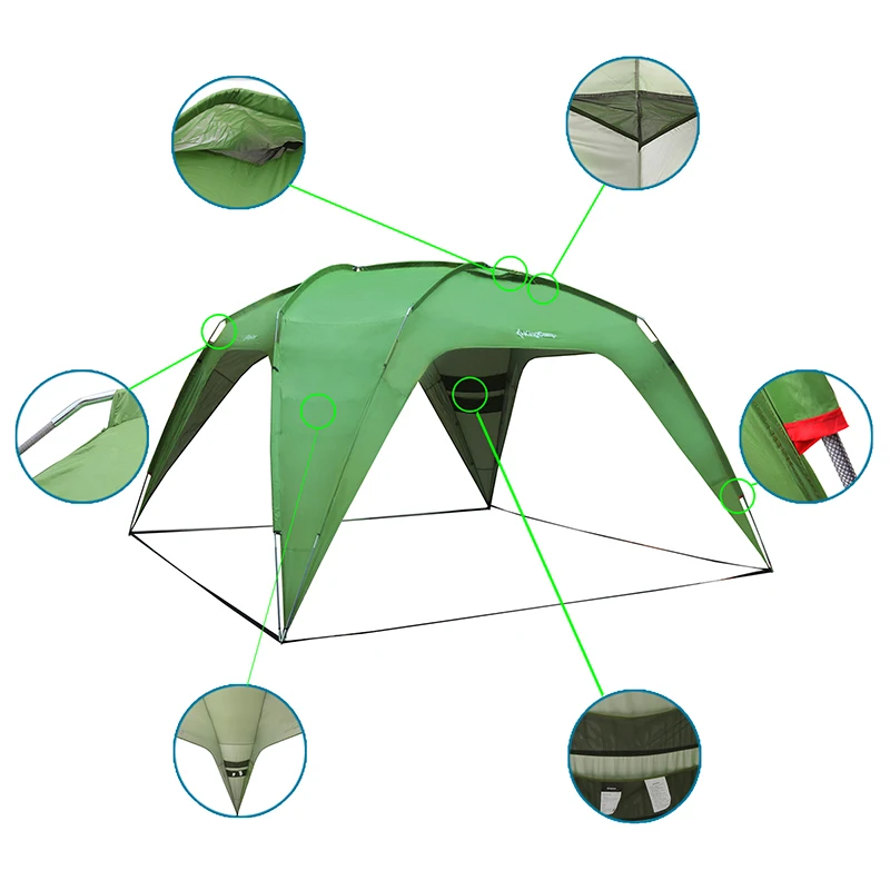 KingCamp Canopy Outdoor Tent Multipurpose Car Shelter Beach Umbrella for Patio Gazebo Wedding Party Commercial Fair | Спорт и