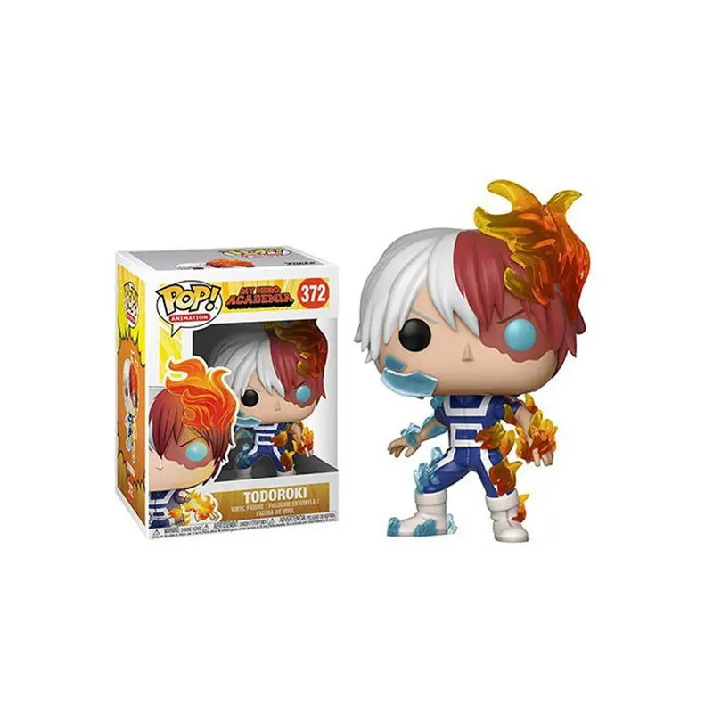 with box FUNKO POP аниме мой герой Academy персонаж Деку кацуки все могли TODOROKI Виниловая фигурка коллекция игрушек для детей - Цвет: with box