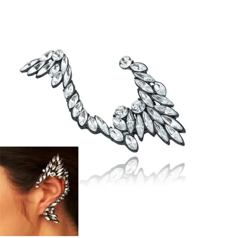 Женские асимметричные серьги в стиле Харадзюку с кристаллами и манжетами|ear cuff|ear