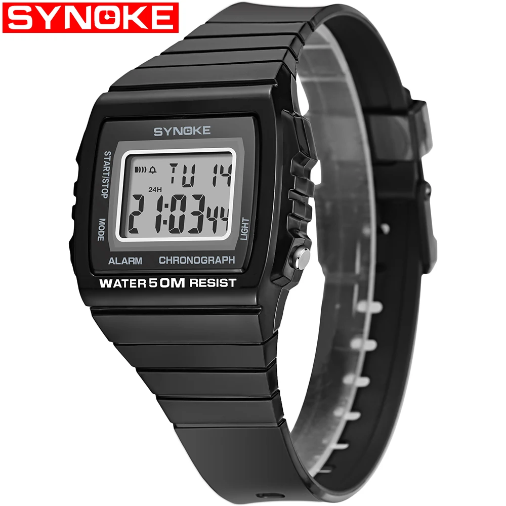 SYNOKE 9708 для мужчин спортивные часы водостойкий цифровые хронограф Шок Двойной