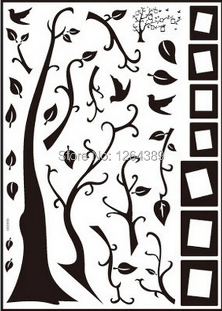 1 шт. Горячая семейная фотография Рамка для фотографий Дерево Надпись на стене Наклейки искусства 3D Наклейки для стен DIY Декор для дома.