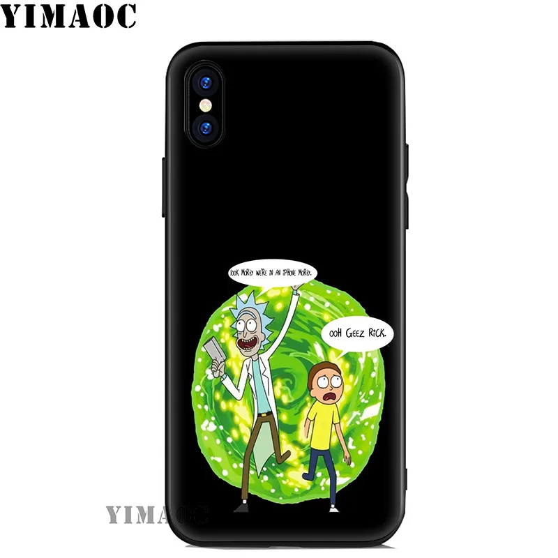 Мягкий силиконовый чехол YIMAOC Rick And Morty для iPhone 11 Pro Xr Xs Max X или 10 8 7 6 6S Plus 5 5S SE |