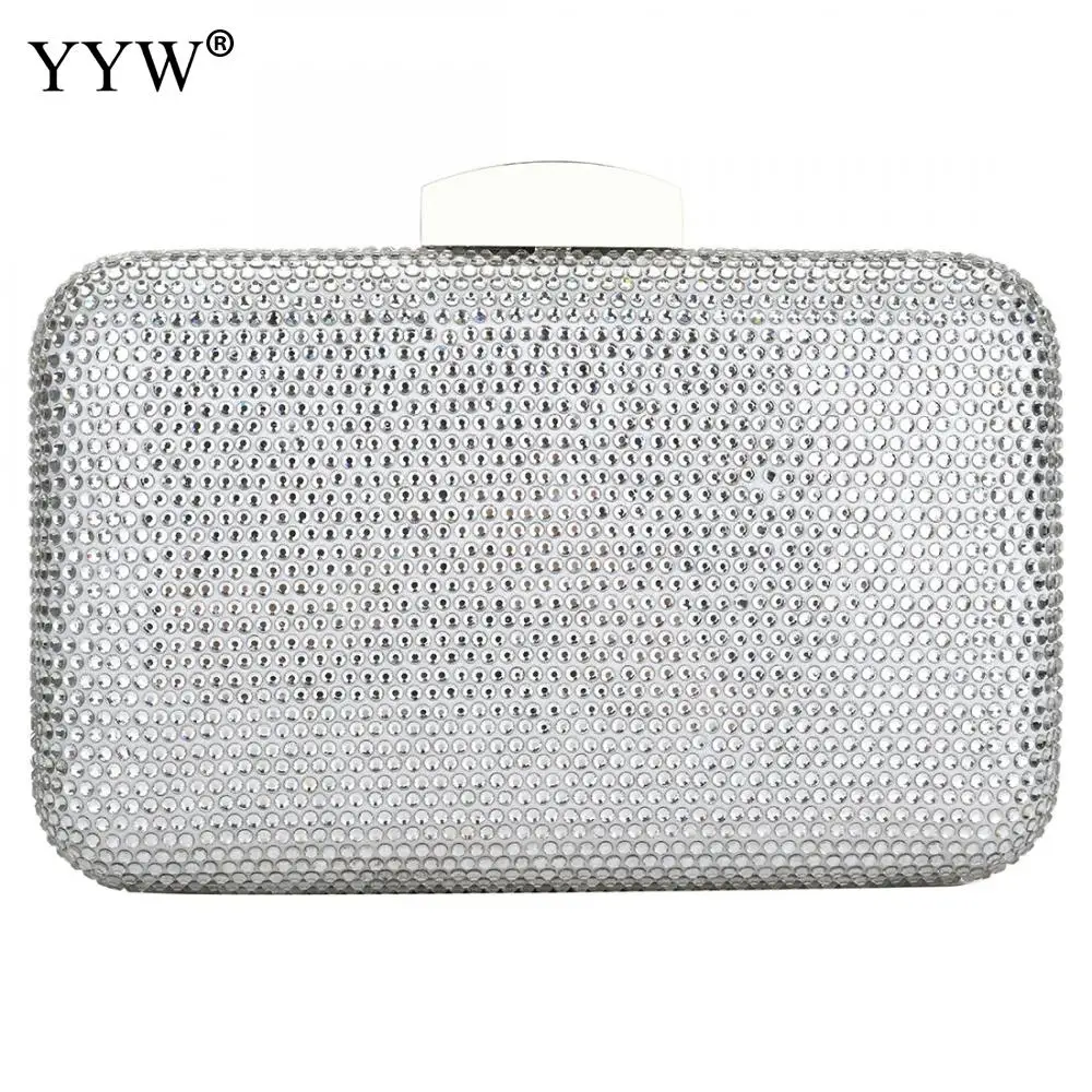 

Hard-Surface Resin Rhinestones Clutches Designer Crossbody Bags For Women 2019 Fashion High Quality Ladies Clutch Purse Wallets