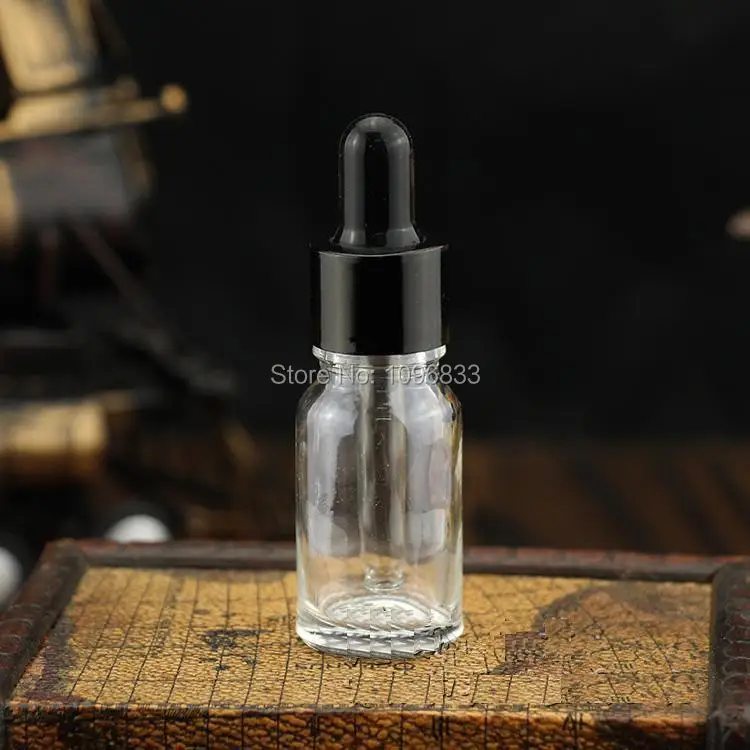 Прозрачная стеклянная бутылка капельница 10 мл пустая для эфирного масла