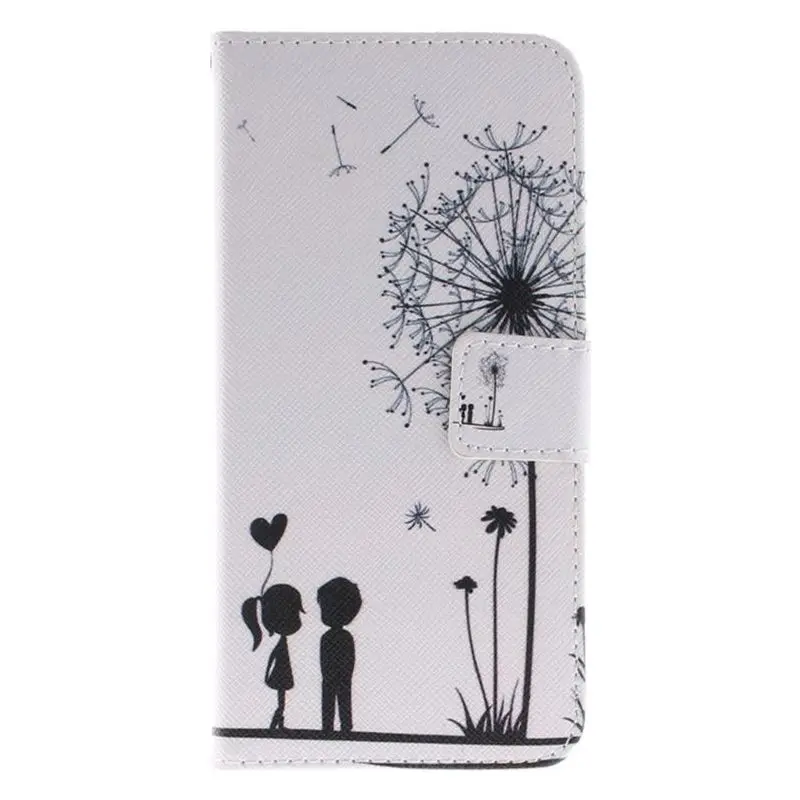 Couple Dandelion Модный флип-чехол для телефона Motorola Moto E4 E5 G5 G6 Plus Z3 Play с абрикосовым цветком и подставкой P26F - Цвет: Couple Dandelion