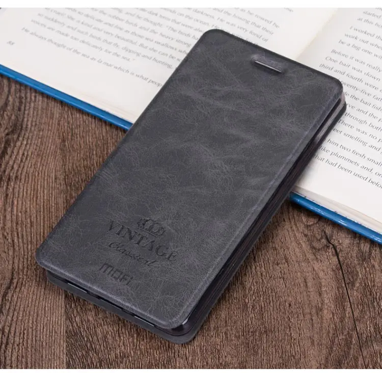 Серый Чехол-книжка для Redmi 3X, кожаный чехол s Mofi, чехол для Xiaomi Redmi 3X, высококачественный чехол-книжка для мобильного телефона - Цвет: Серый