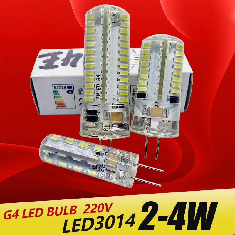 

G4 LED Bulb Lamp 3014 LED Bulb 2W 3W 5W AC220V G4 SMD Light 360 Beam Angle Chandelier Lights Replace Halogen Lamps