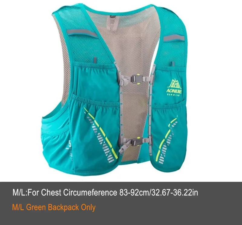 Green-M-Backpack AONIJIE C933 5L Открытый Спорт бег рюкзак марафон Trail Running жилет гидратации пакет для 2L вода сумка Велоспорт Пеший Туризм Сумка - Цвет: Green-M-Backpack