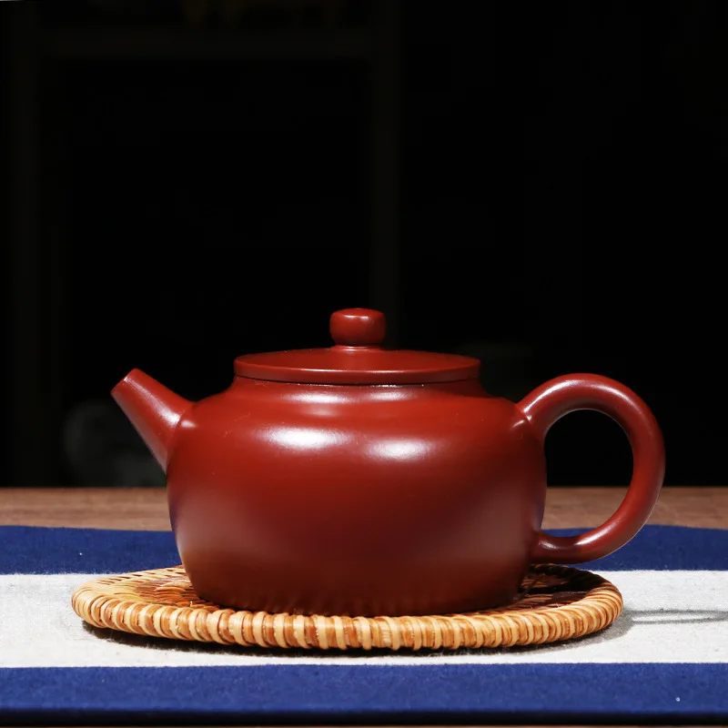 Ручная работа растушеванная руда dahongpao плоский чехол фиолетовый песок чайник